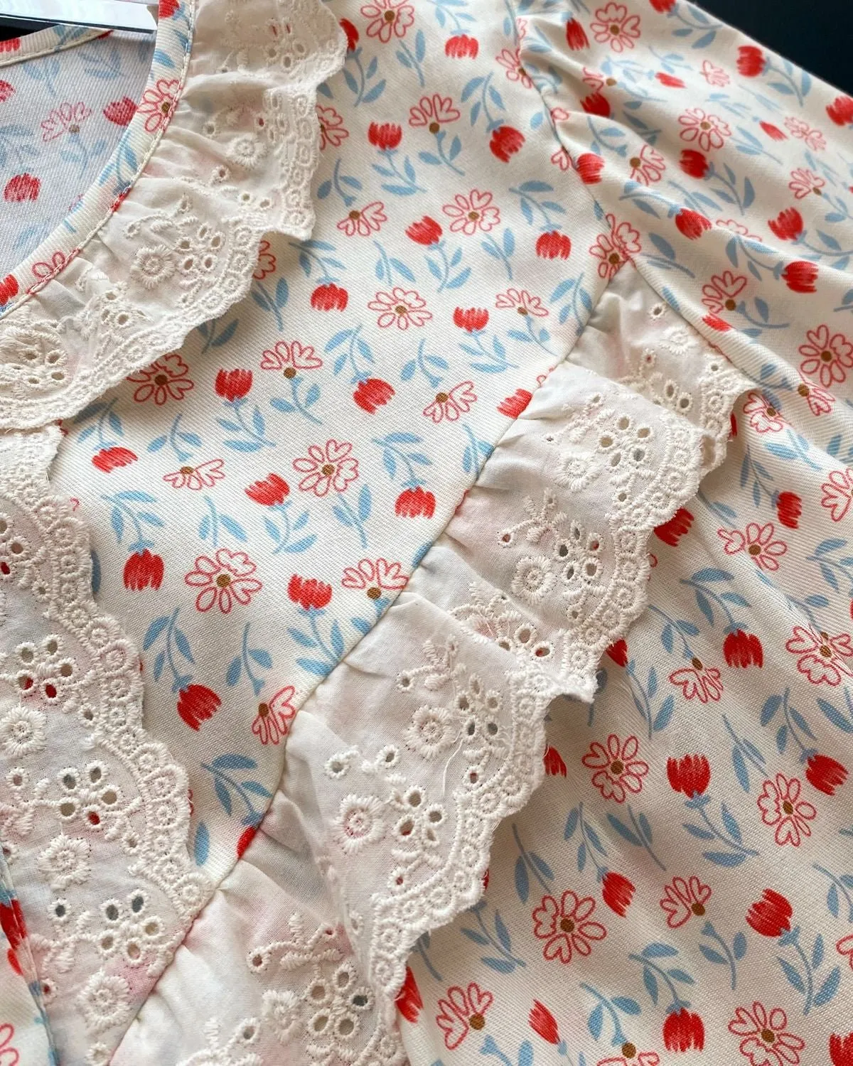 Amie Lace Spring Floral Pajamas