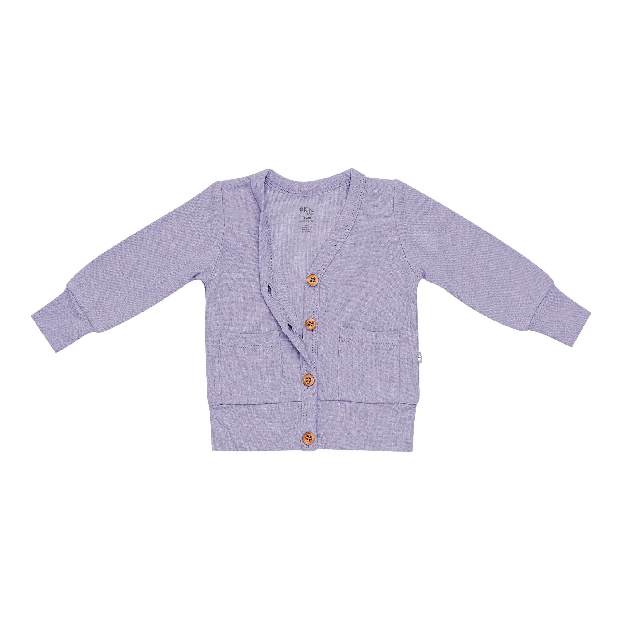 Bamboo Jersey Toddler Cardigan in Taro