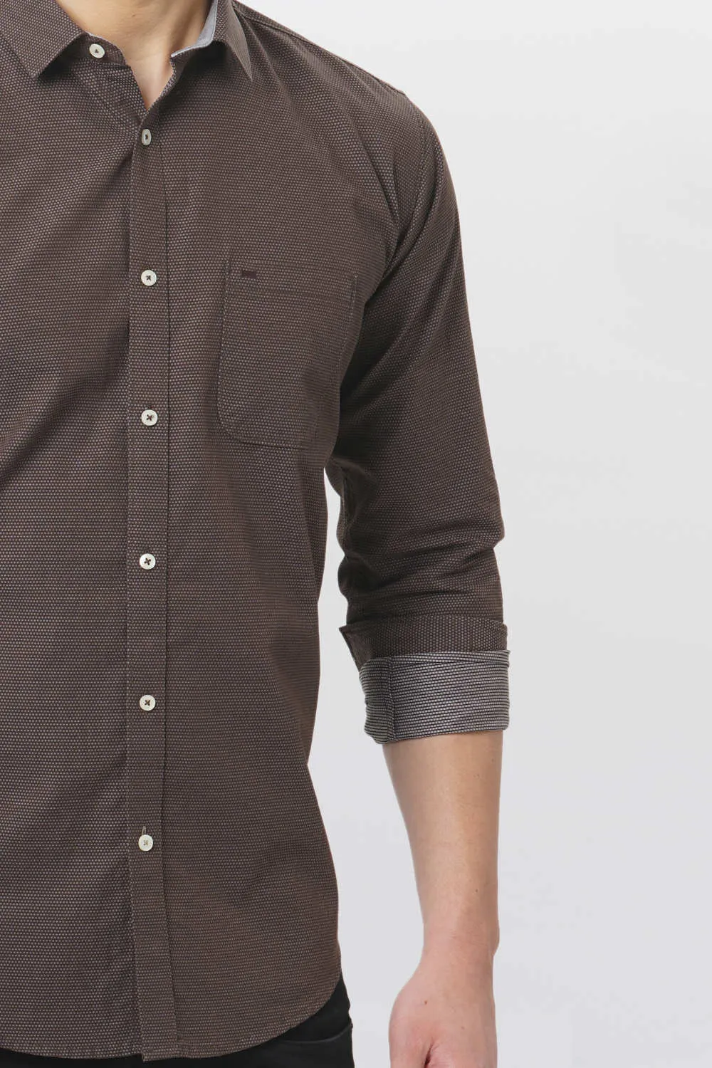 Basics Slim Fit Dobby Shirt