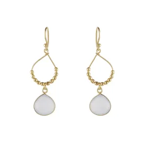 Bay Reef White Chalcedony Earrings