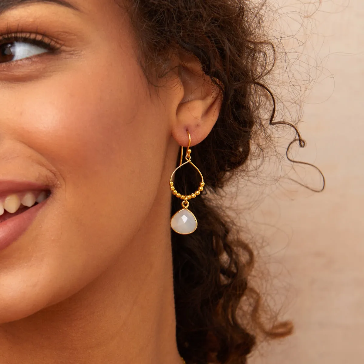 Bay Reef White Chalcedony Earrings