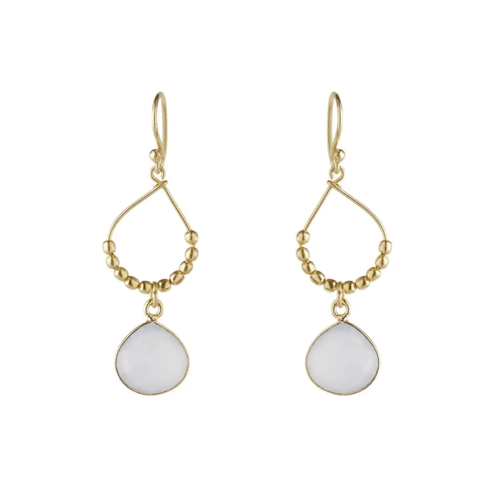 Bay Reef White Chalcedony Earrings