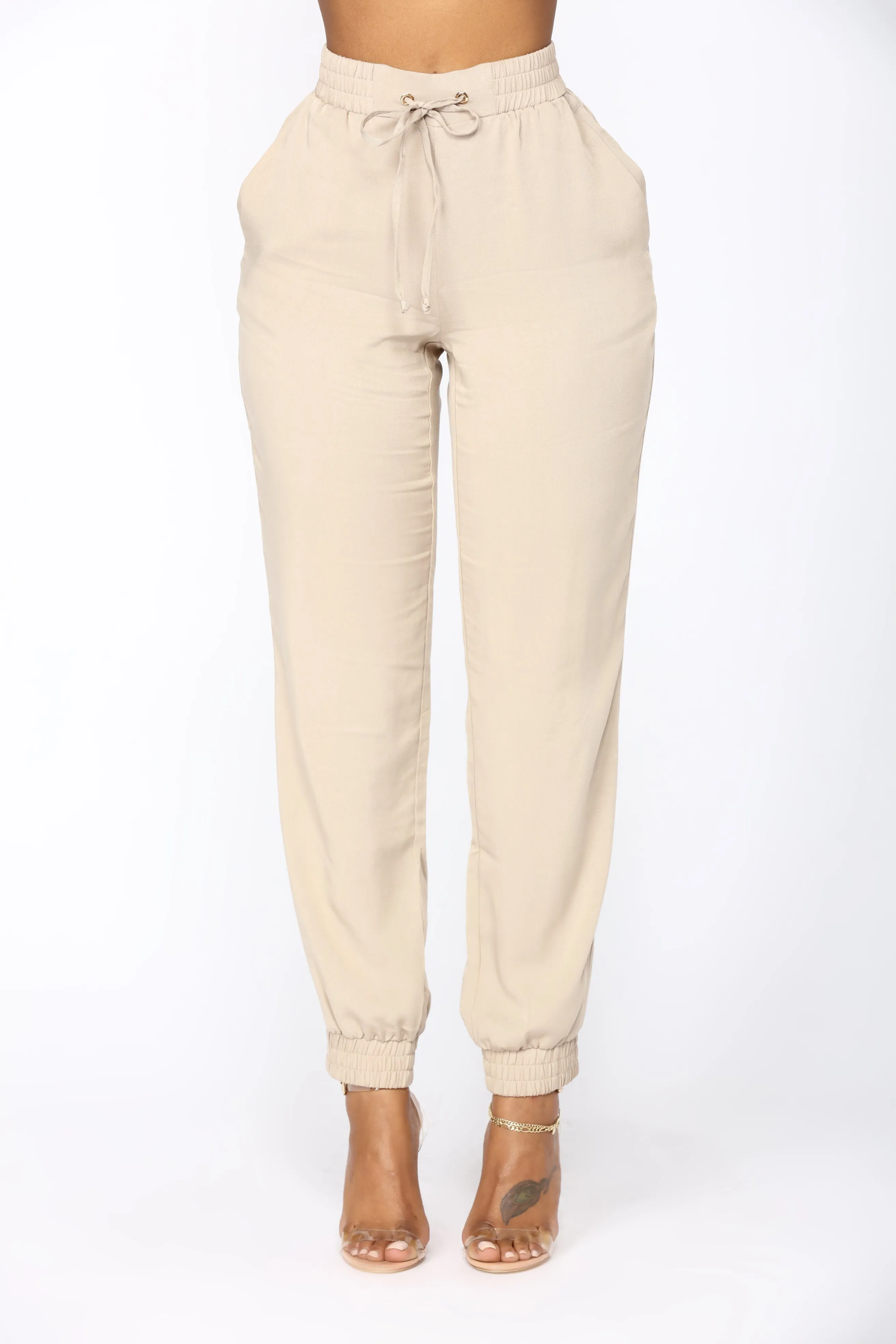 Beachy Breeze Jogger Pants - Khaki