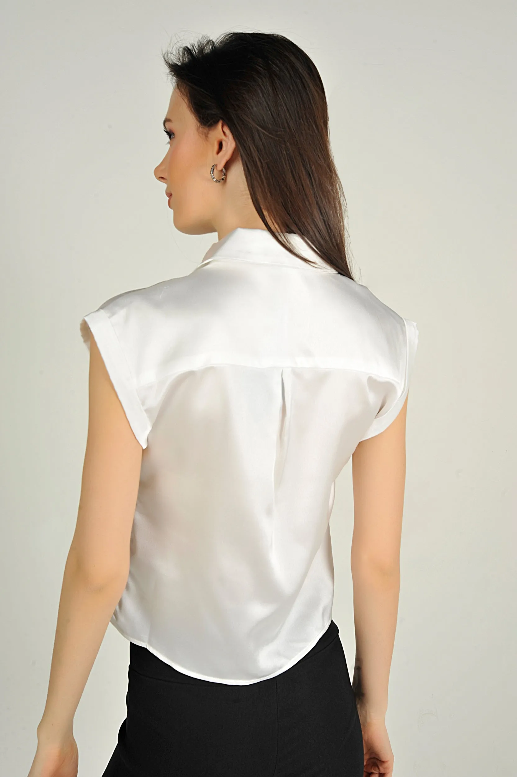 Blouse en satin sans manches - ARABELLEX1TU - (E-A16)