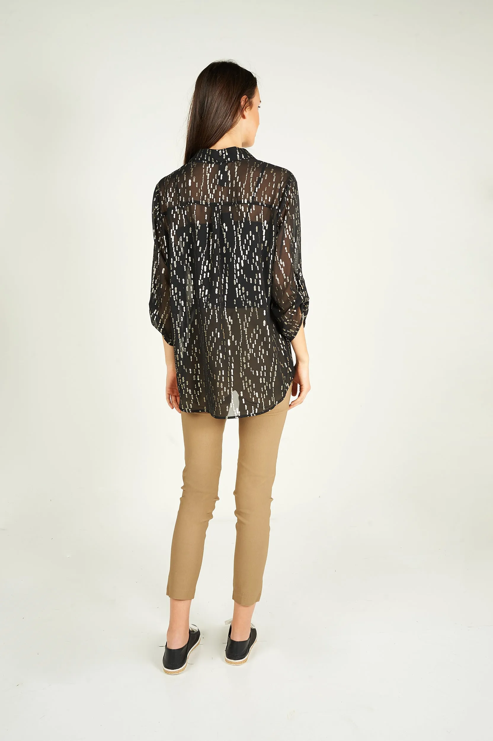 Blouse imprimée semi-transparente - KAS-FOIL - (R-A3) - VENTE FINALE