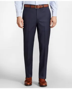 Brooks Brothers Men's Flex Regent-Fit Wool Trousers Blue