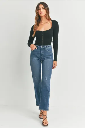 Classic Dark Denim Straight Jeans