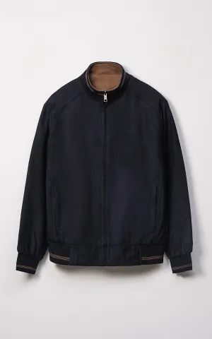 CLASSIC FIT REVERSIBLE JACKET NAVY KHAKI