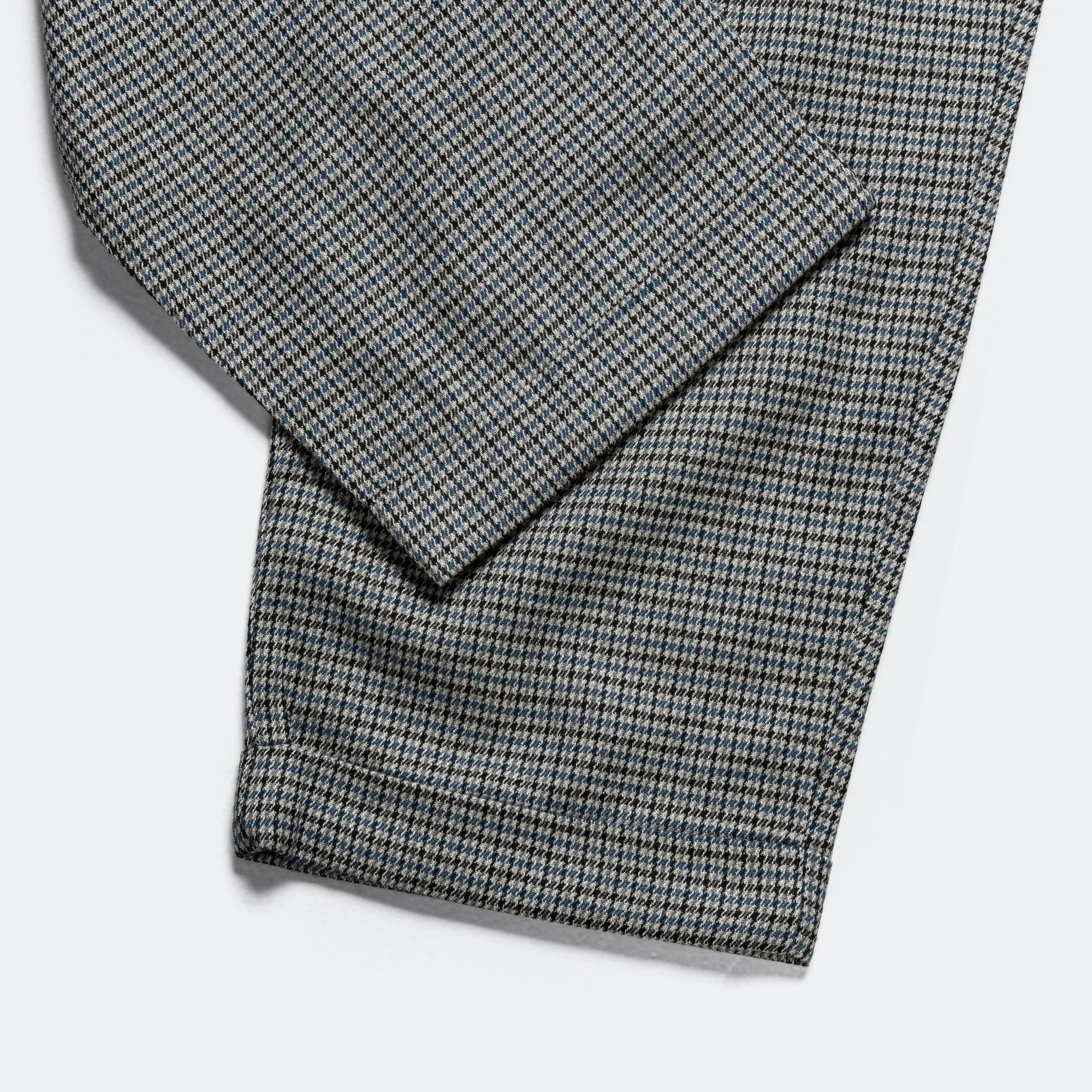 Double Pleat Pant - Blue/Grey Tweed