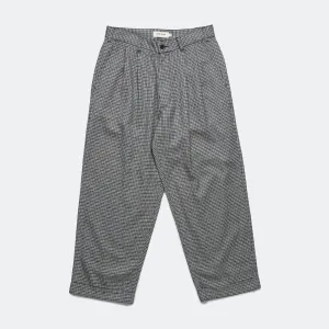 Double Pleat Pant - Blue/Grey Tweed