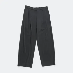 Double Pleat Trouser - Washed Black