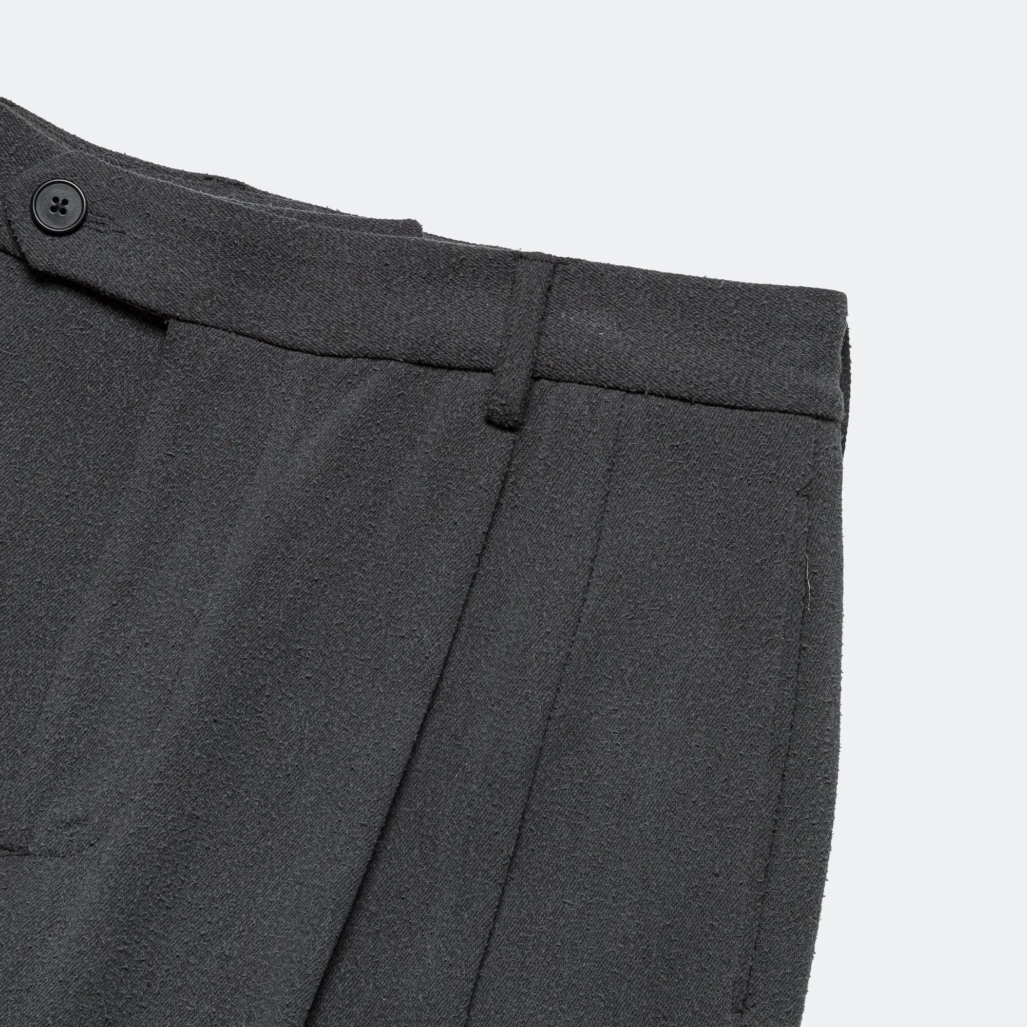 Double Pleat Trouser - Washed Black