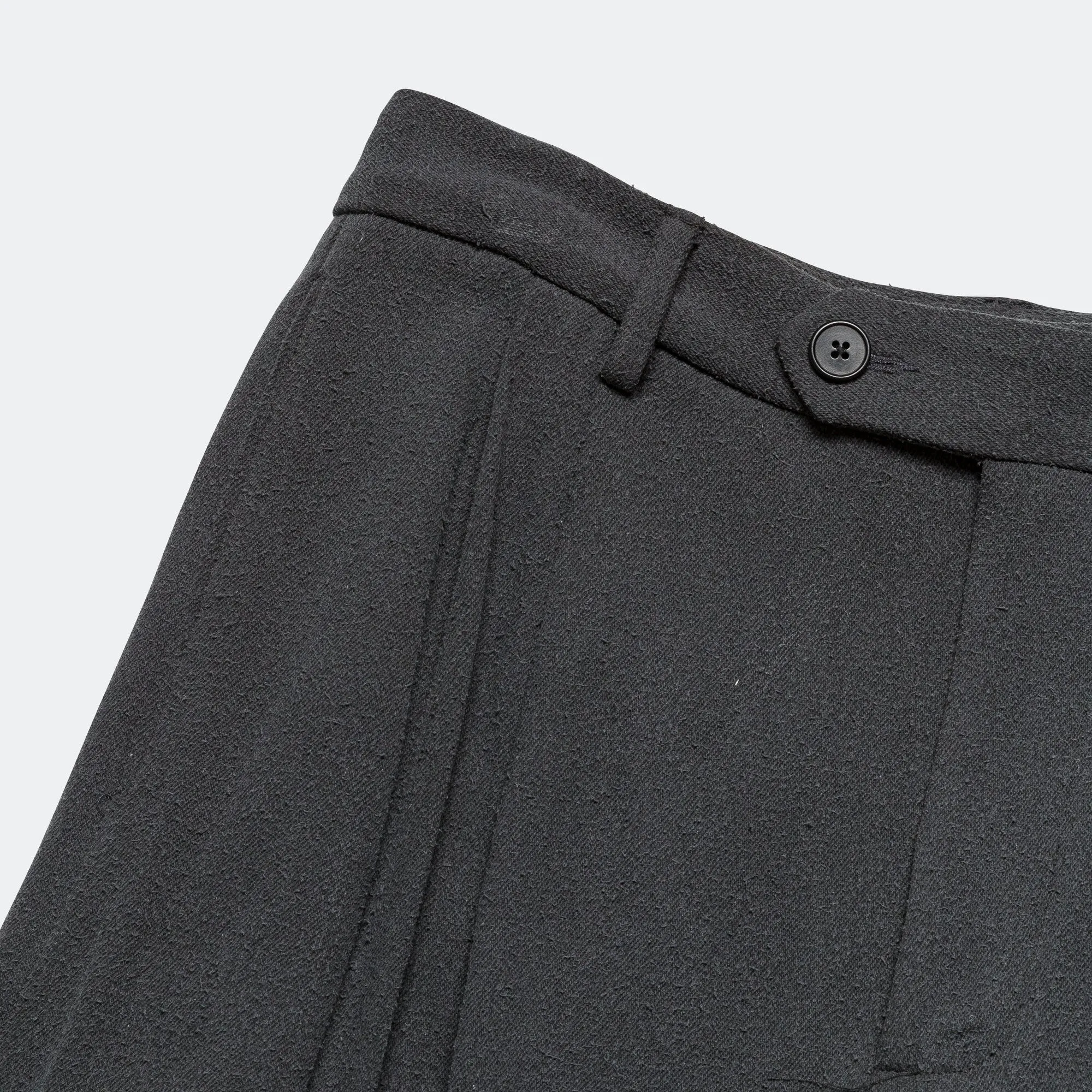 Double Pleat Trouser - Washed Black