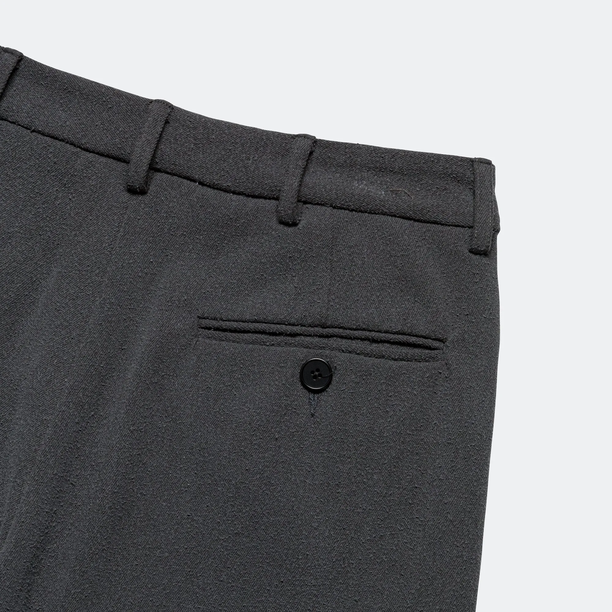 Double Pleat Trouser - Washed Black