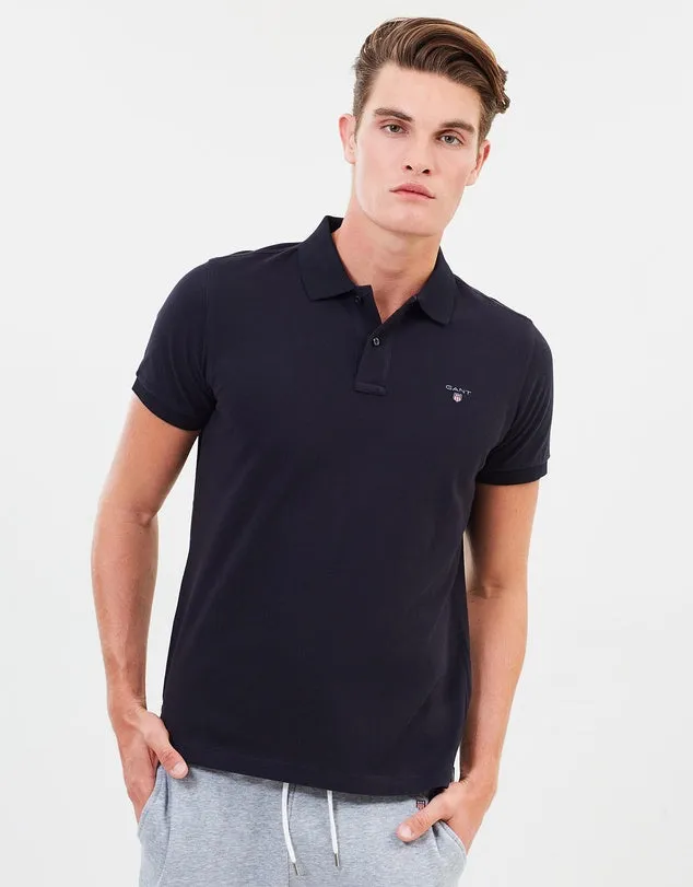 Gant Original Black Pique SS Rugger Polo