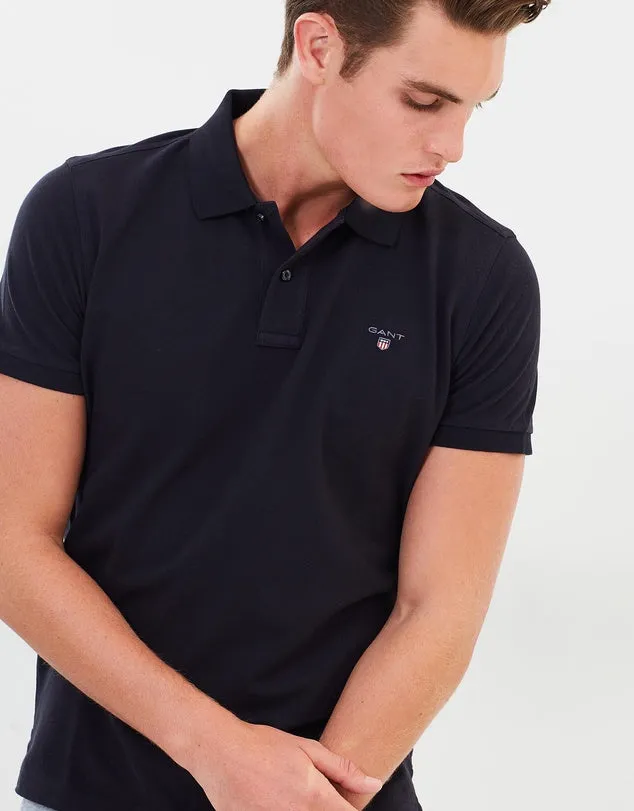 Gant Original Black Pique SS Rugger Polo