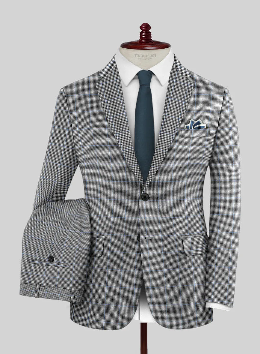 Hardy Minnis Houndstooth Check Wool Suit