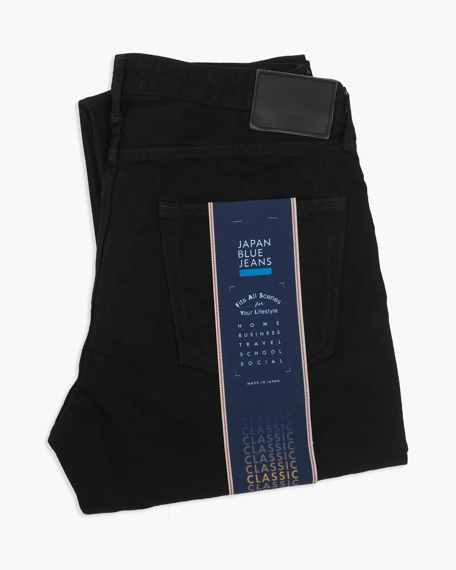 Japan Blue J414 Classic Straight 14oz Black Selvedge Mens Jeans - Black