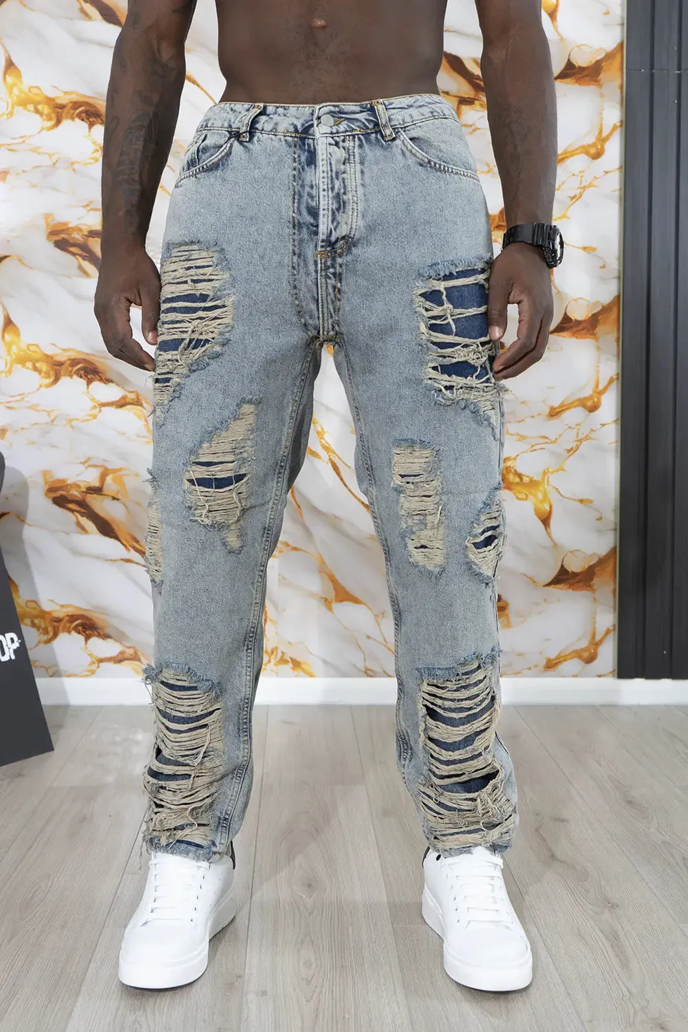 Jeans Destroyed Straight Fit Art. Js491