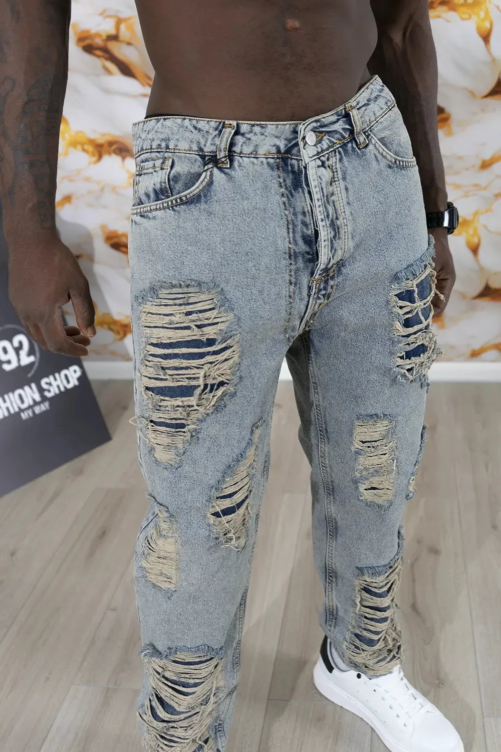 Jeans Destroyed Straight Fit Art. Js491