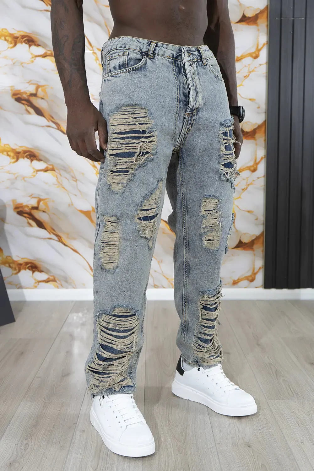 Jeans Destroyed Straight Fit Art. Js491