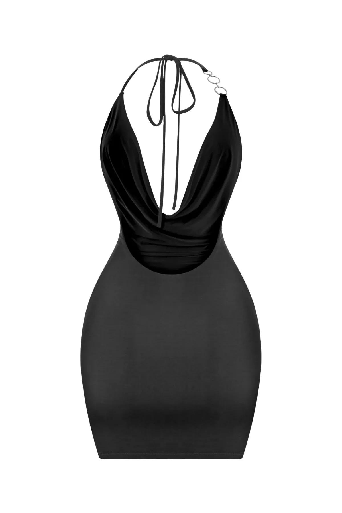 Julianie Halter Mini Dress (Black)