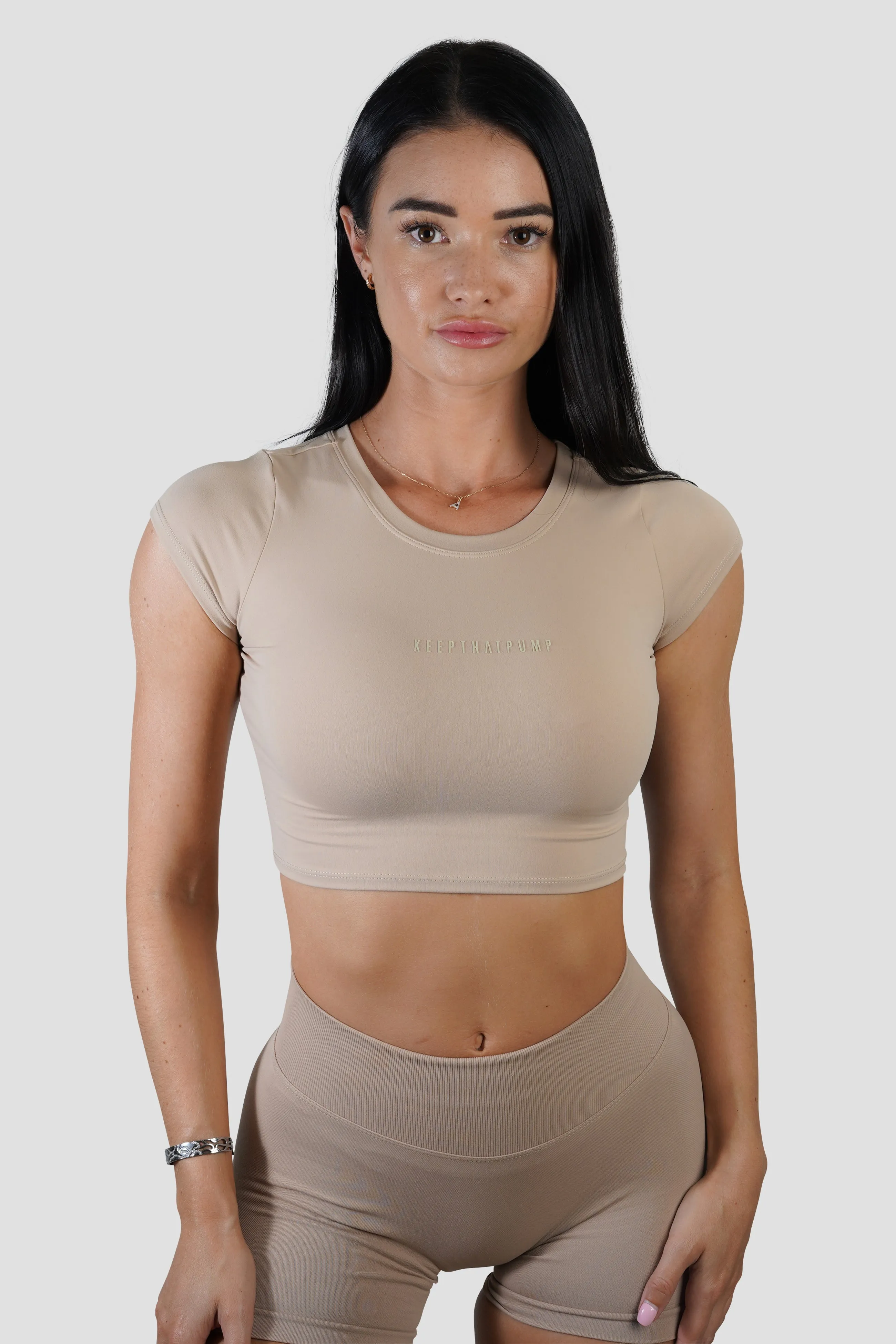 KTP CROPPED TEE - LATTE