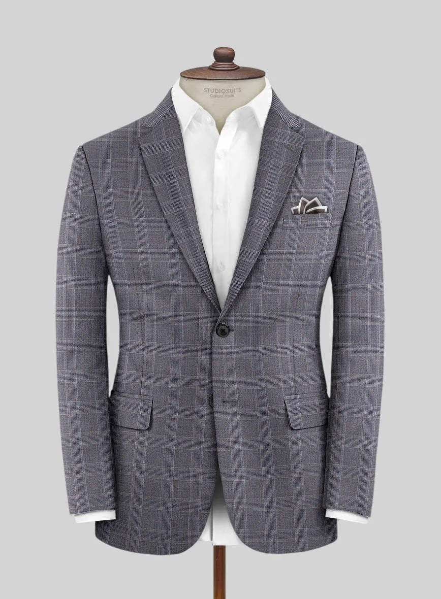 Lanificio Zegna Traveller Valen Blue Checks Wool Suit