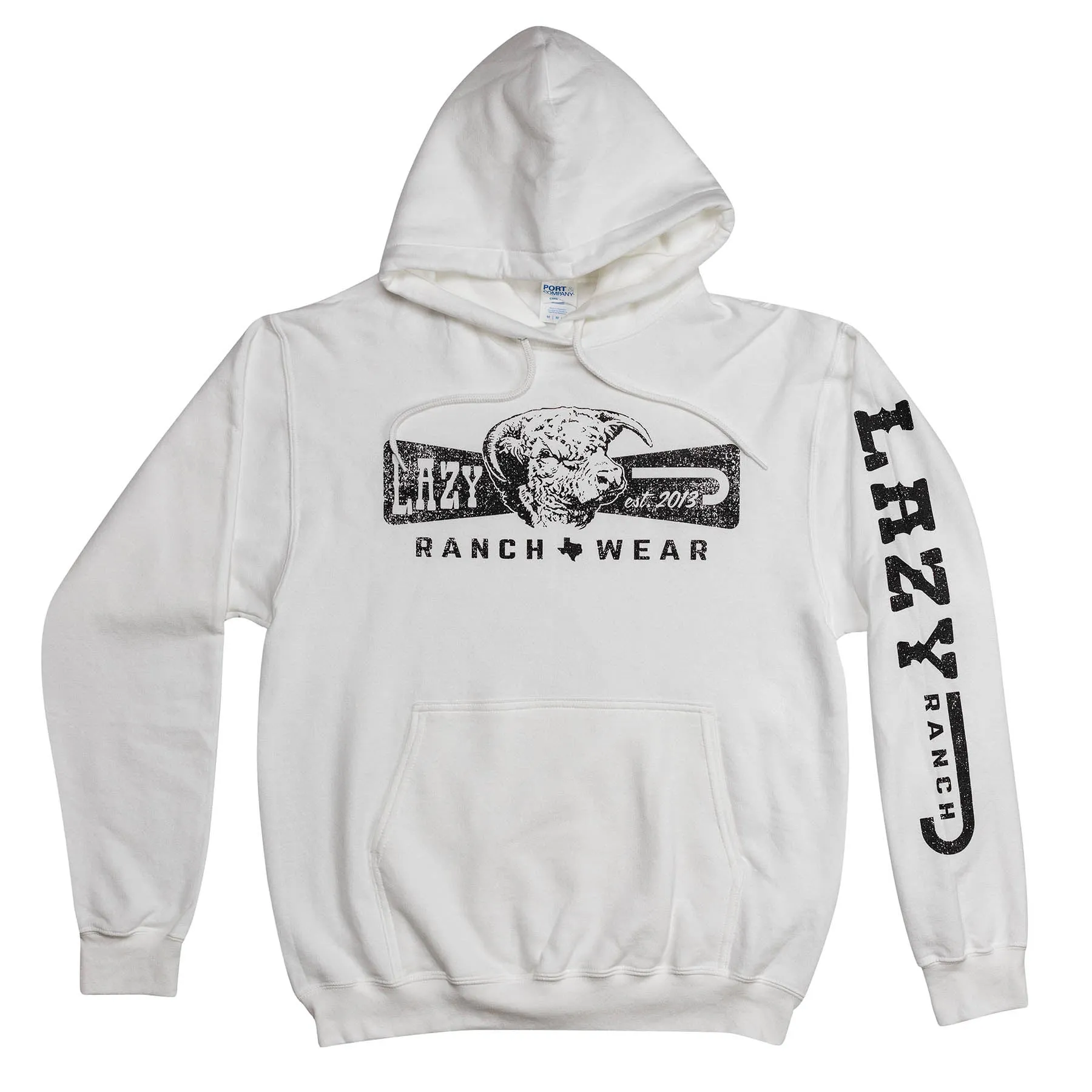 Lazy J Ranch Diamond Banner Pullover Hoodie - White