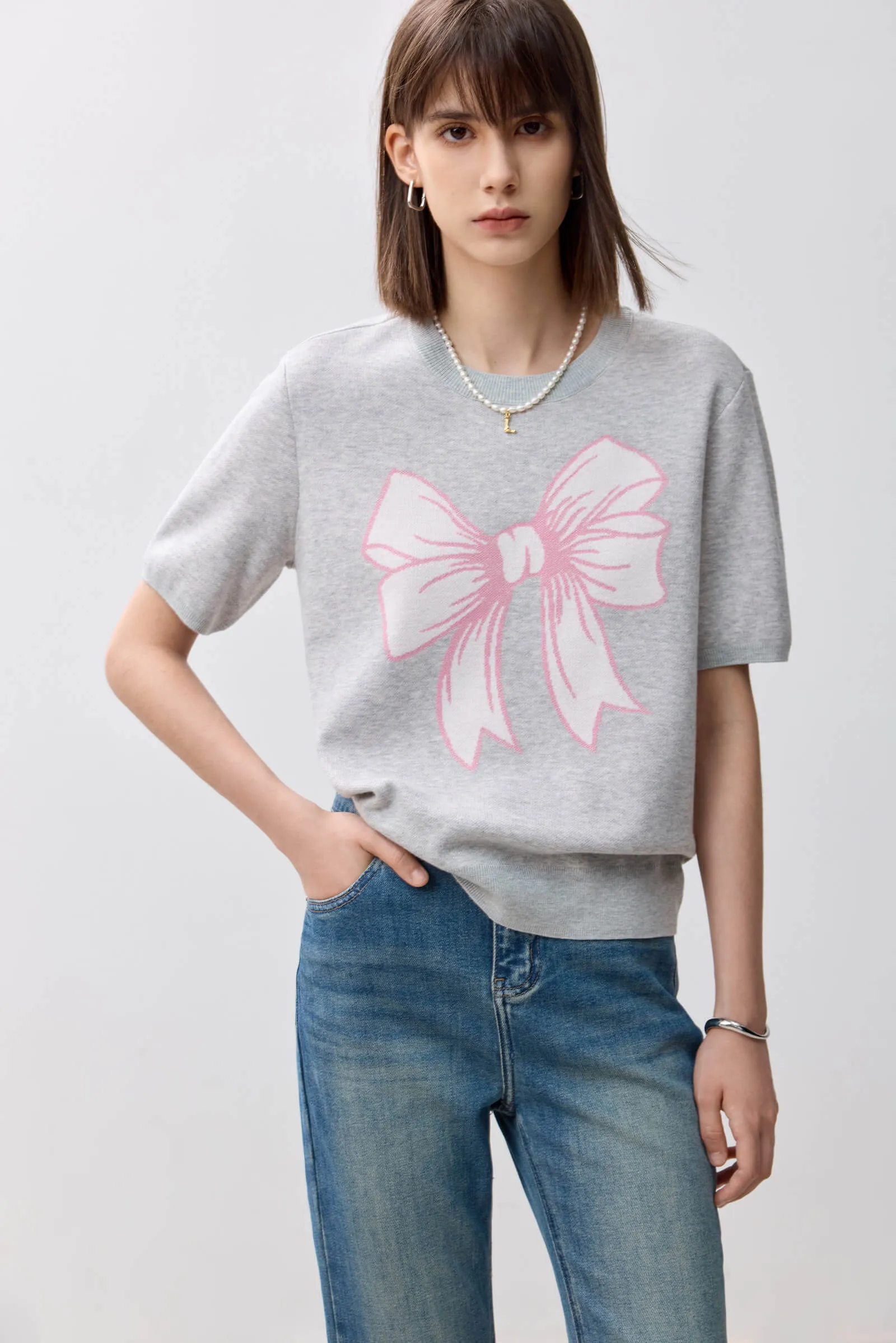 LILY College Bow Knit