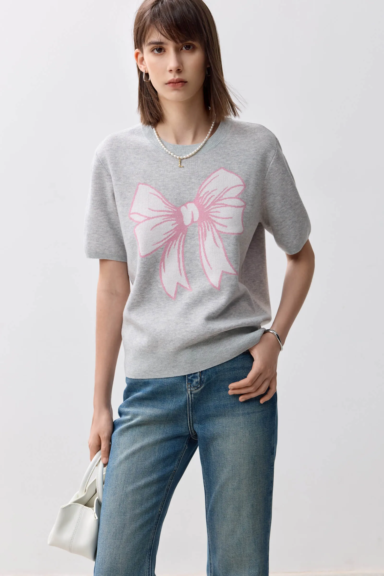 LILY College Bow Knit