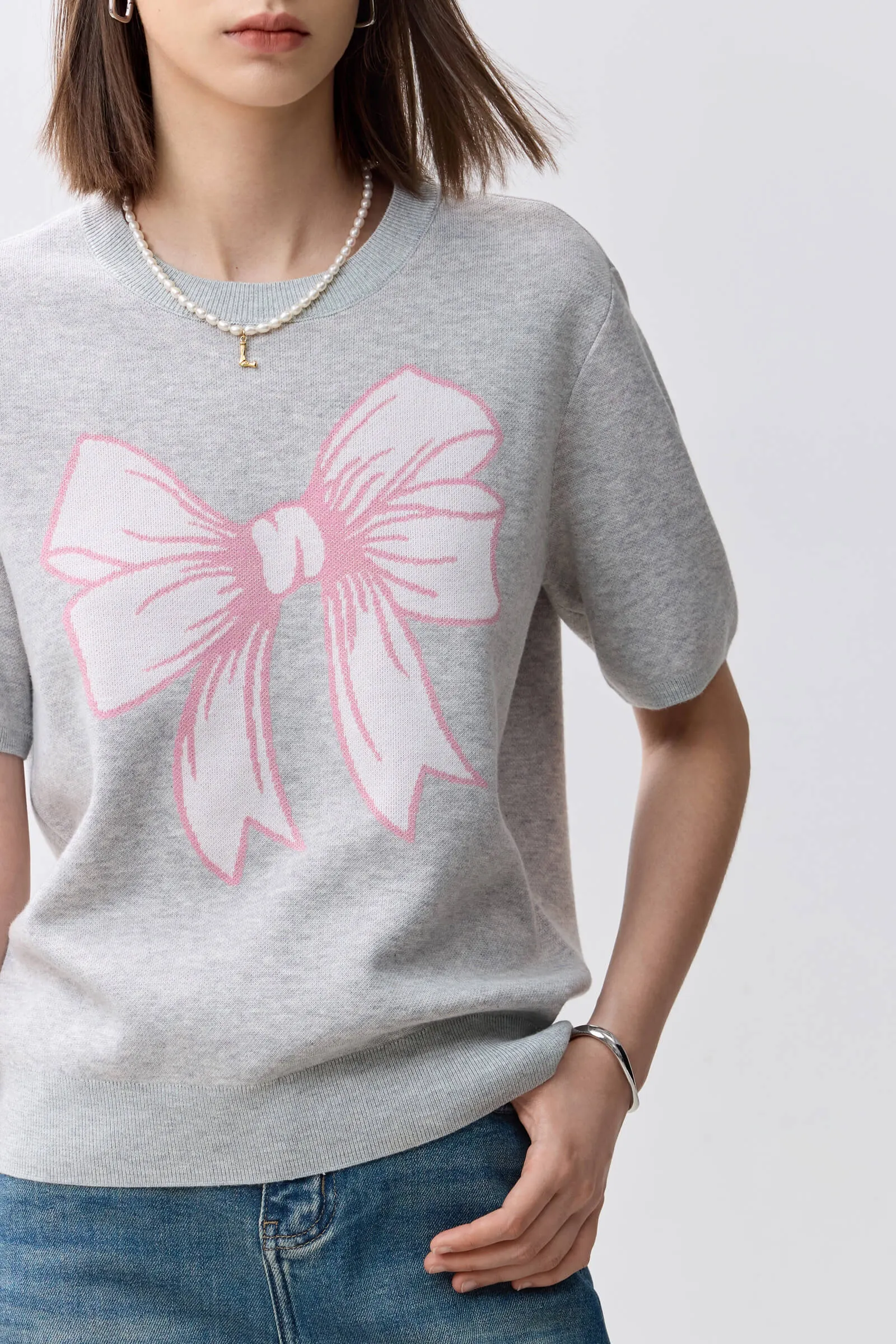 LILY College Bow Knit