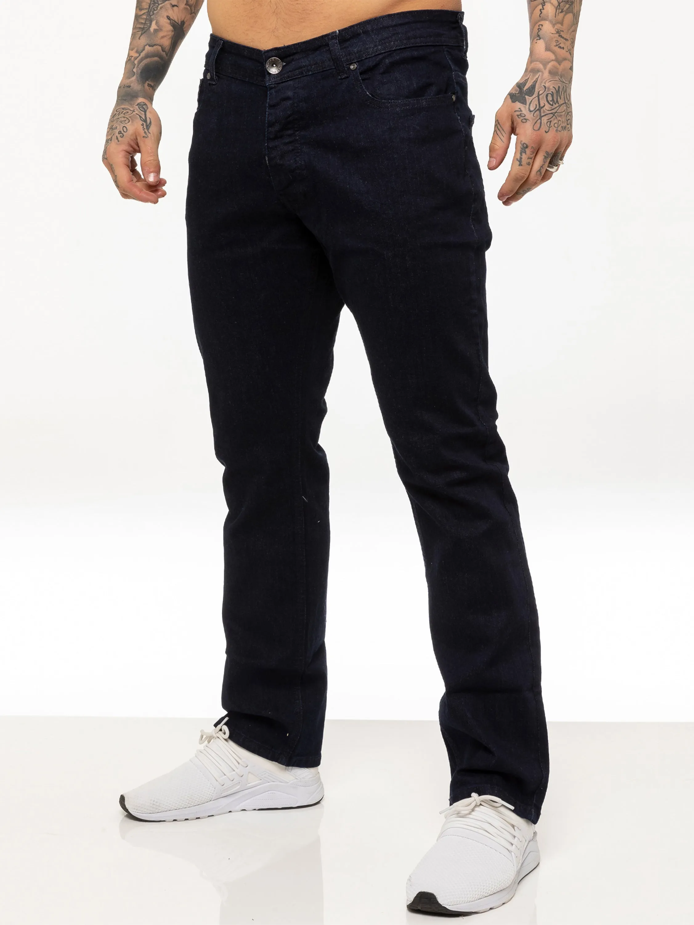 Mens Regular Fit Stretch Denim Jeans | Enzo Designer Menswear