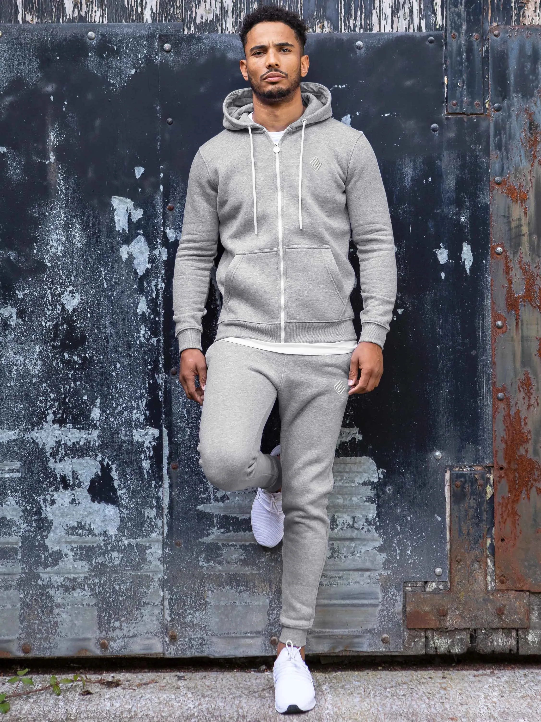 Mens Zip Up Hooded Fleece Tracksuit Top  | Enzo Designer Menswear