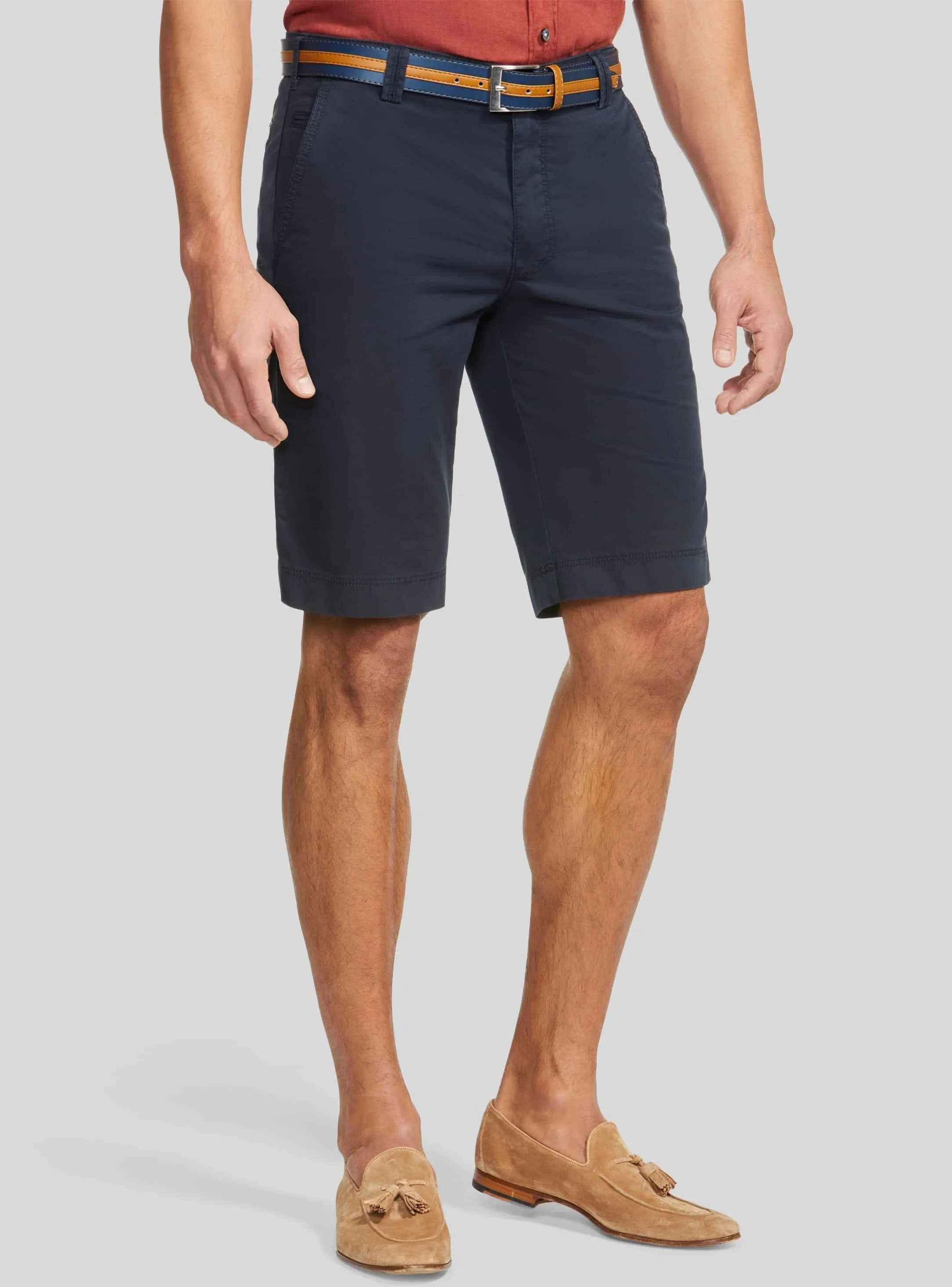 MEYER B-Palma Shorts - Men's Cotton Twill - Navy