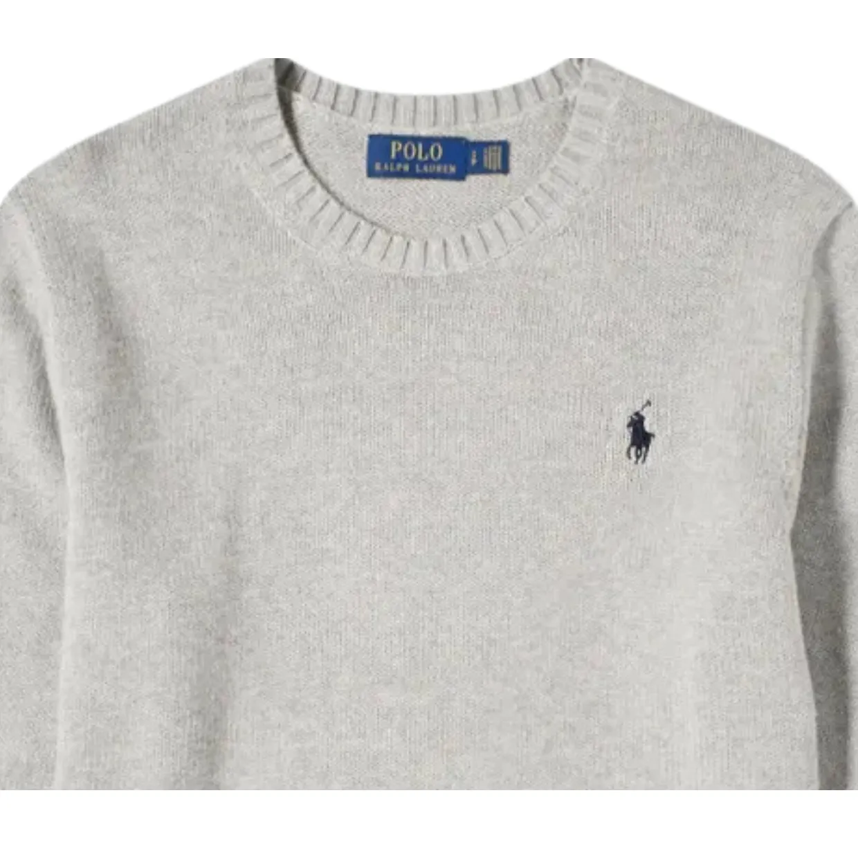 Polo Ralph Lauren Grey Cotton Crewneck Sweater