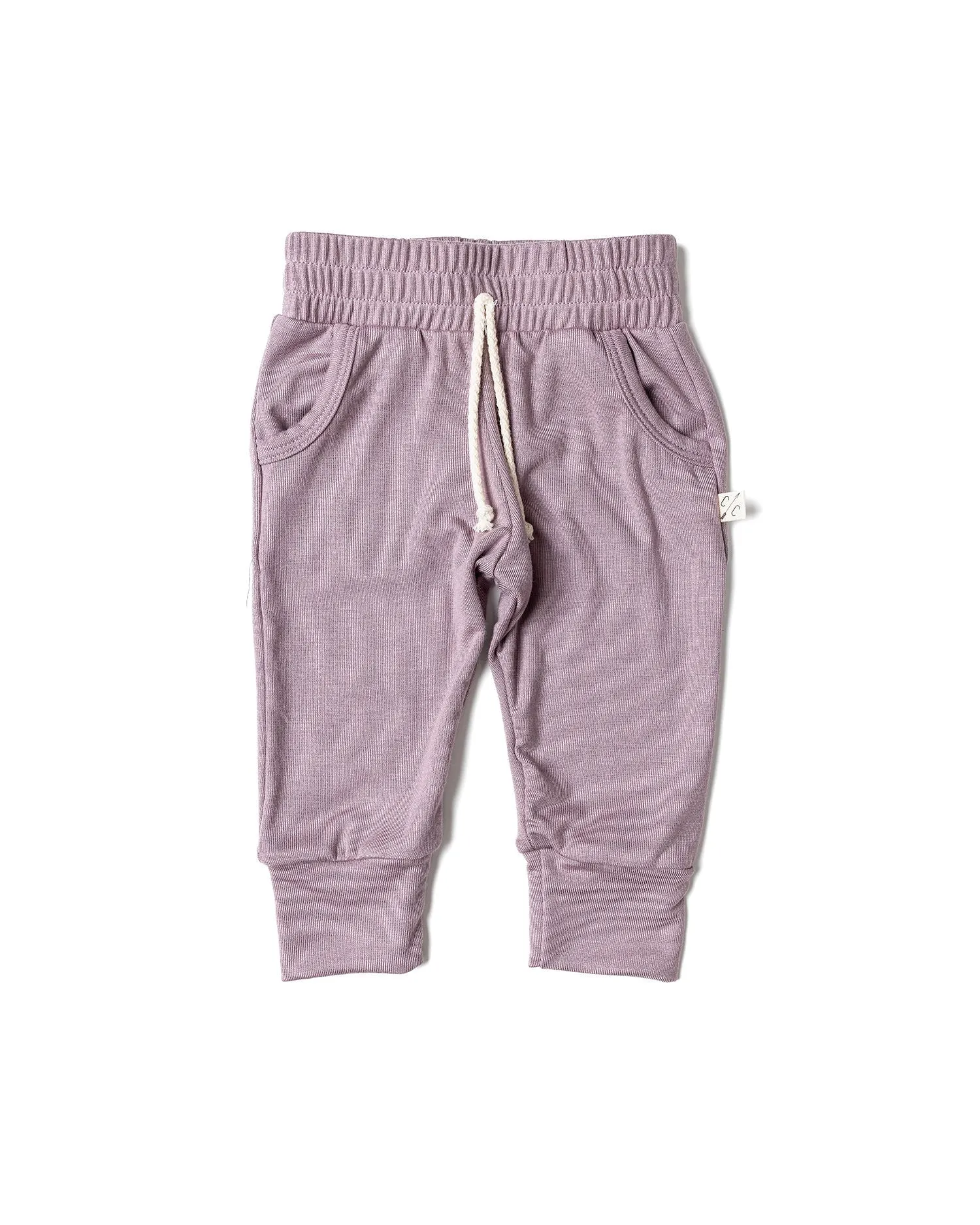 rib knit jogger - thistle