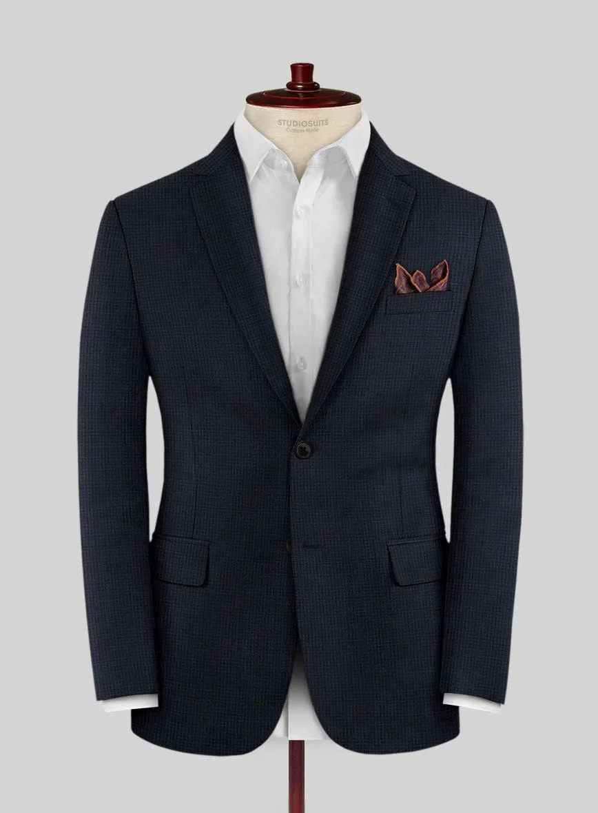 Scabal Cosmopolitan Varlli Blue Wool Suit