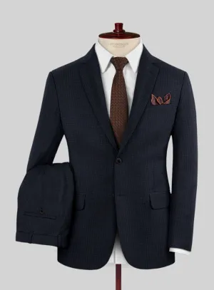 Scabal Cosmopolitan Varlli Blue Wool Suit