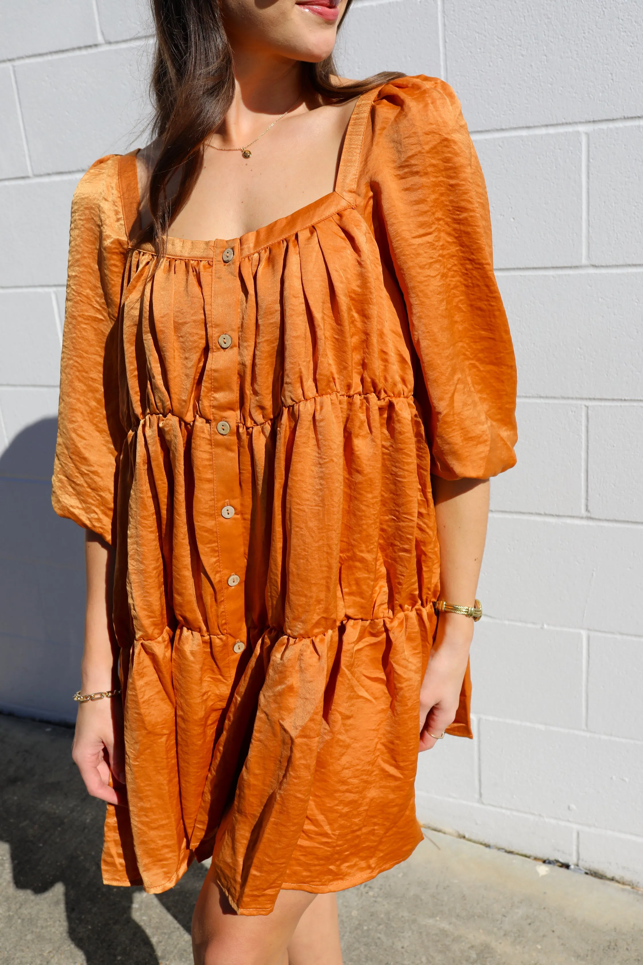 SIZE MEDIUM Sure Thing Pumpkin Dress