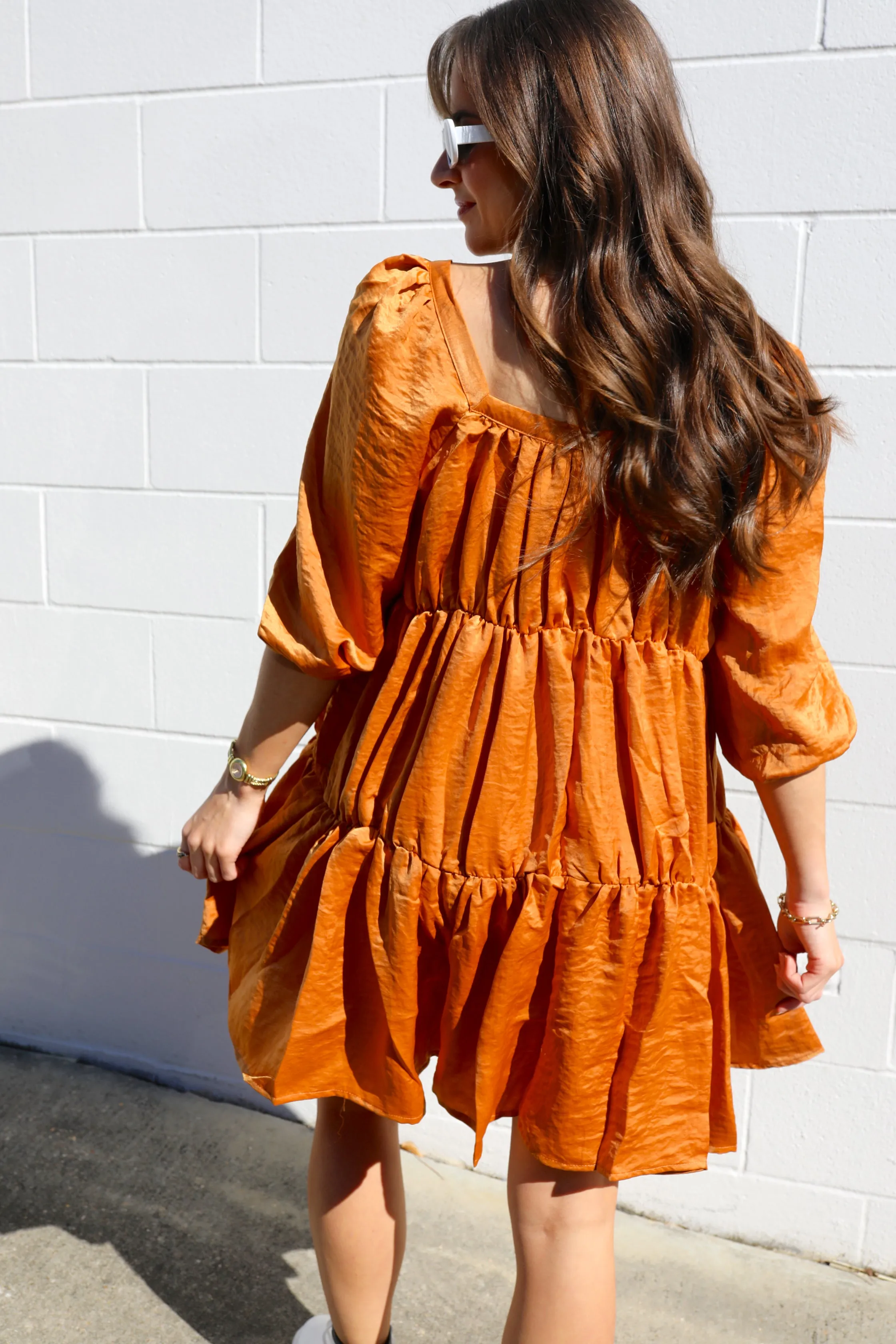 SIZE MEDIUM Sure Thing Pumpkin Dress