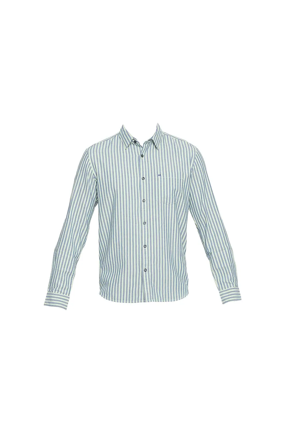 Slim Fit Royal Oxford Stripes Shirt