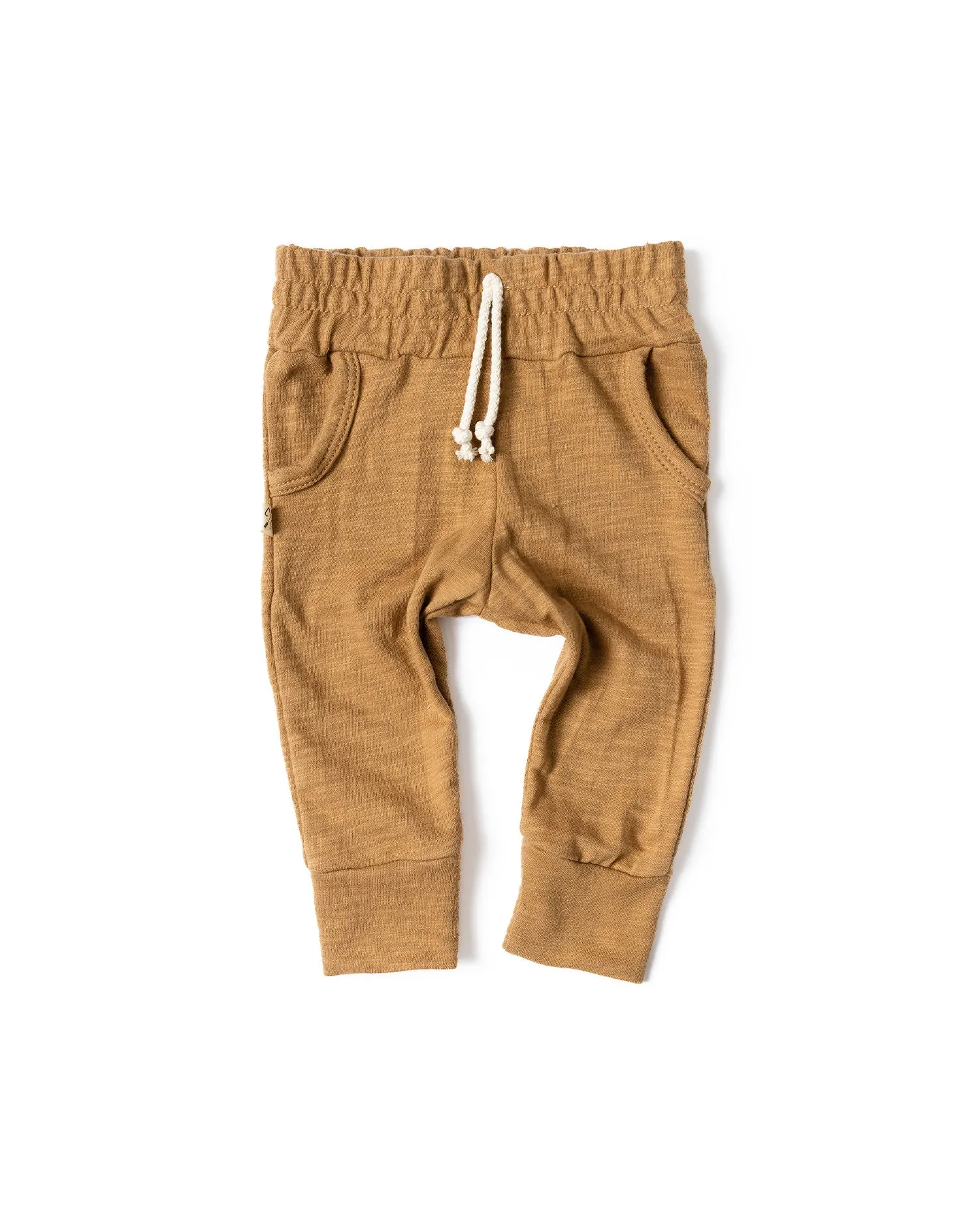 slub jogger - caramel