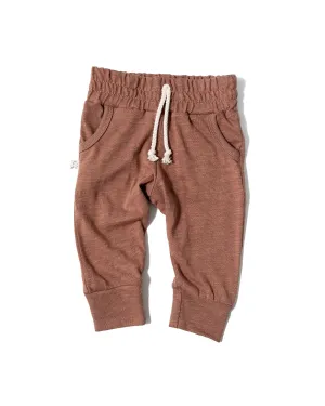 slub jogger - clove