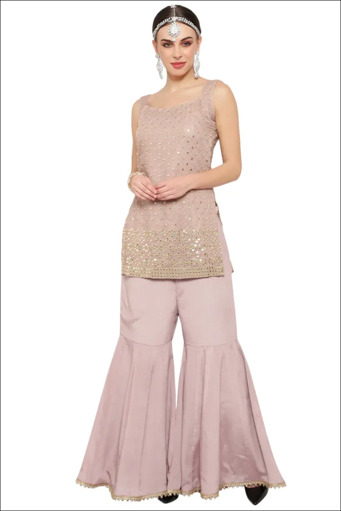 Soft Pink Gharara Suit