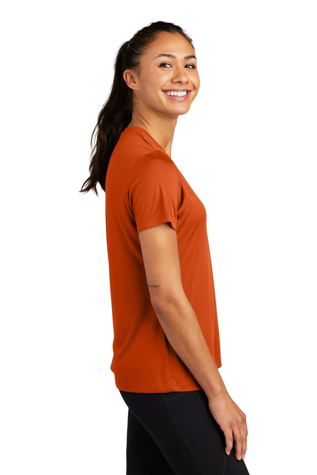 Sport-Tek Ladies PosiCharge Custom Competitor Tee's, Deep Orange