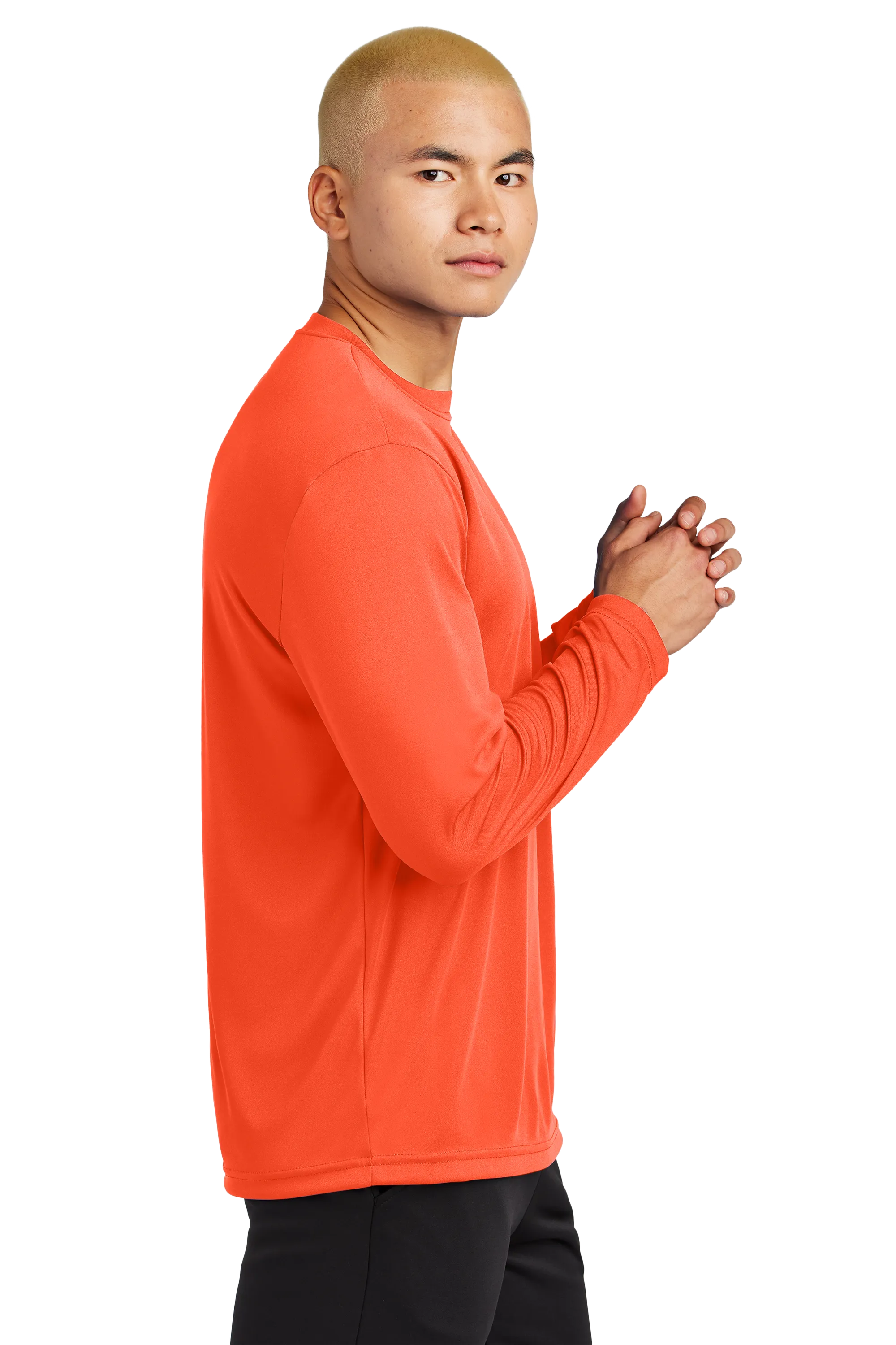 Sport-Tek® Long Sleeve PosiCharge® Competitor™ Tee - Neon Orange