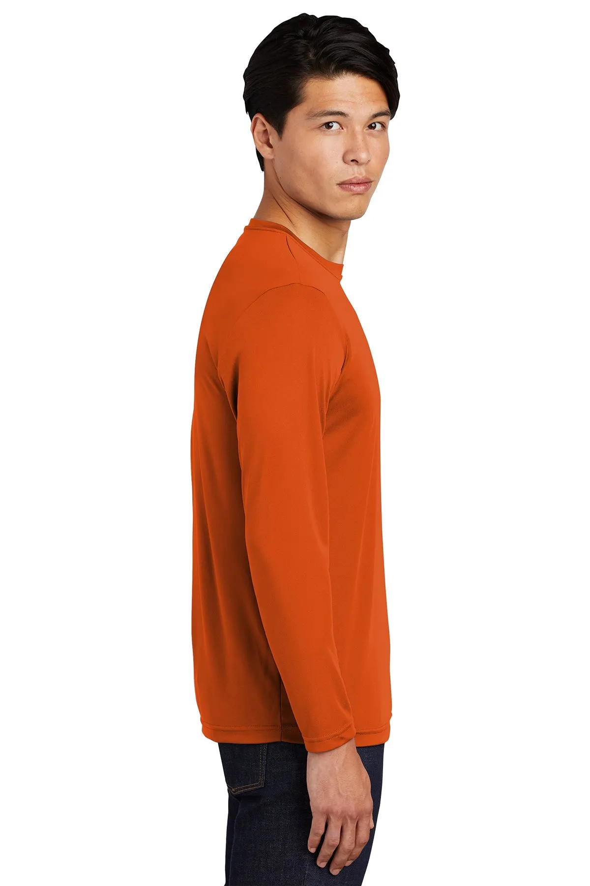 Sport-Tek Long Sleeve PosiCharge Custom Competitor Tee's, Deep Orange