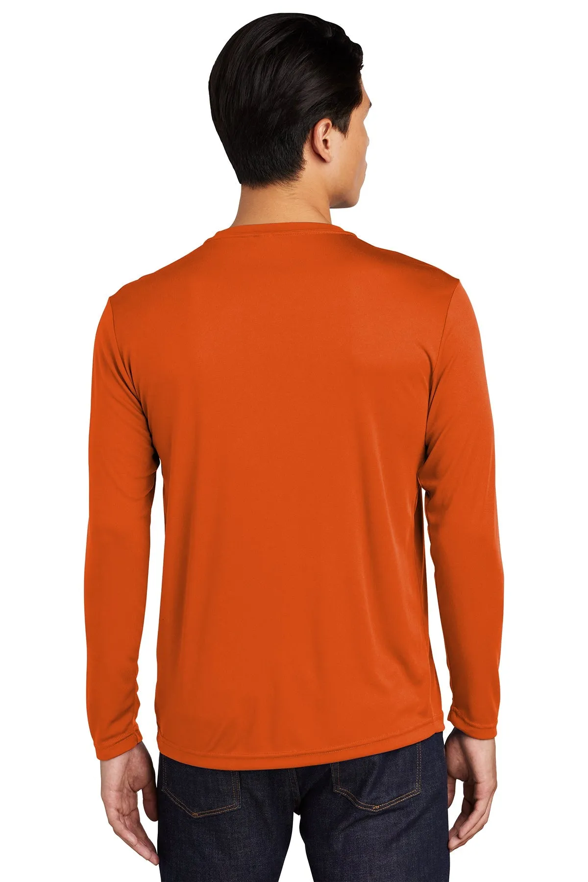 Sport-Tek Long Sleeve PosiCharge Custom Competitor Tee's, Deep Orange