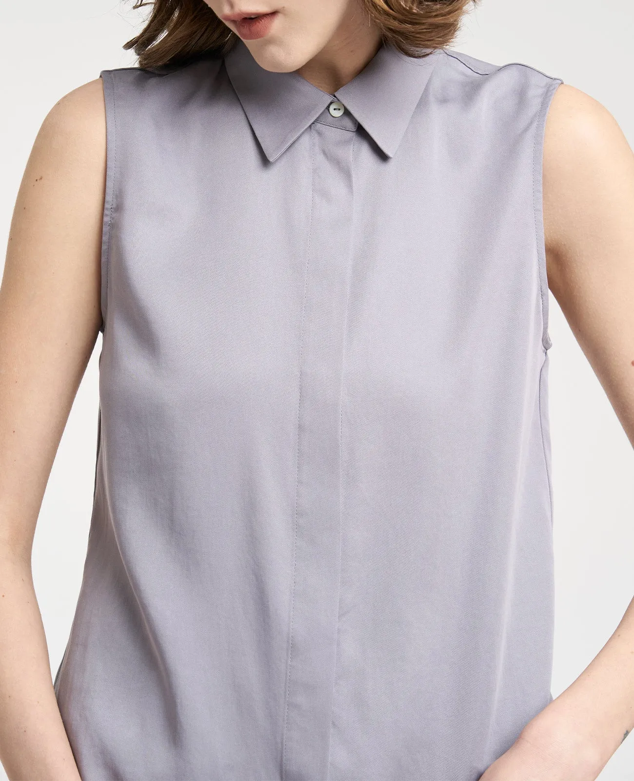 Tencel Sleeveless Shirt